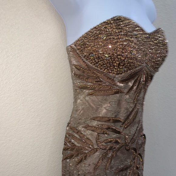 Fiesta- Light brown/ gold hand beaded embroidered - Picture 3 of 9